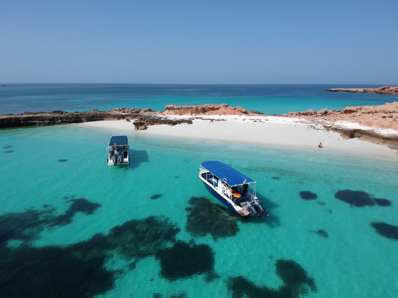 Les eaux turquoise et les récifs des îles Daymaniyat
